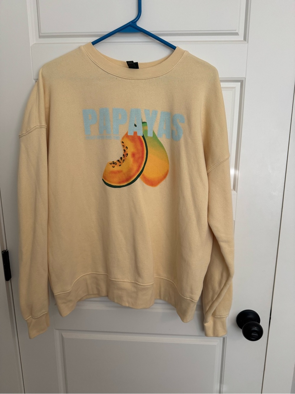 wild fable Beige Papayas Graphic Crewneck Sweatshirt